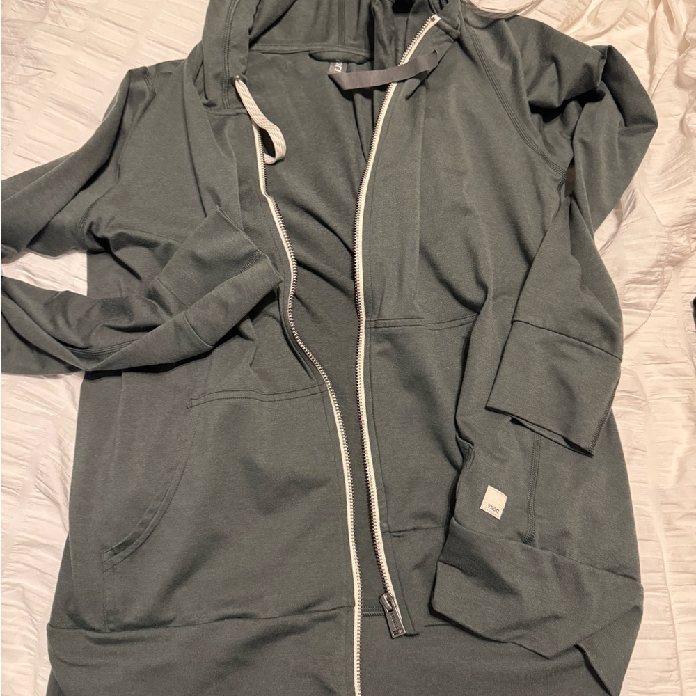 Vuori Dark Green Zip Up Hoodie